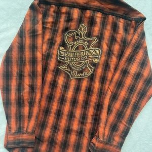 🧡🖤 Harley Davidson Flannel 🖤🧡